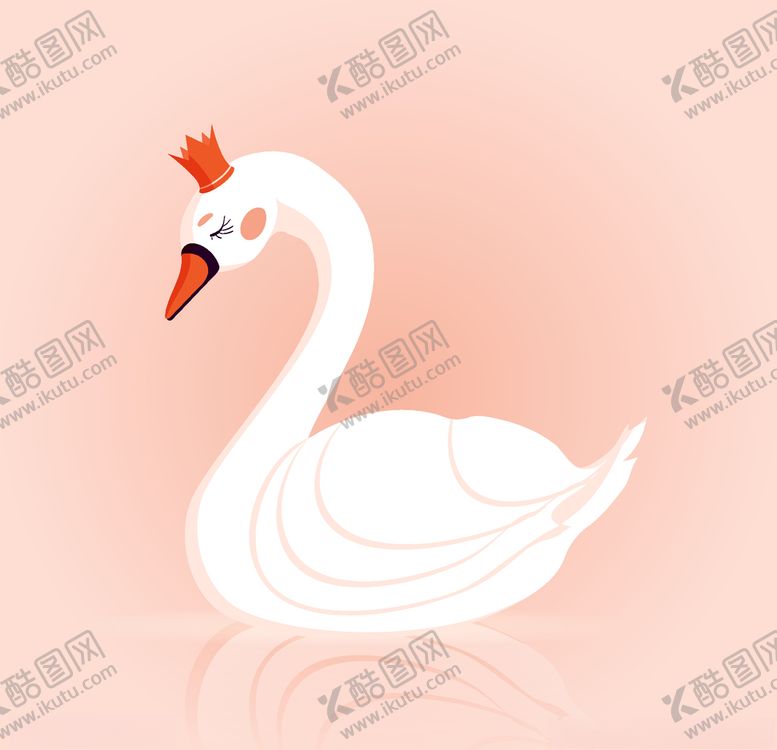 编号：23061509271952318815【酷图网】源文件下载-矢量手绘天鹅