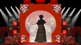 红色中式婚礼场景