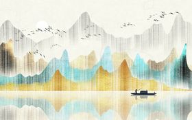 抽象背景墙