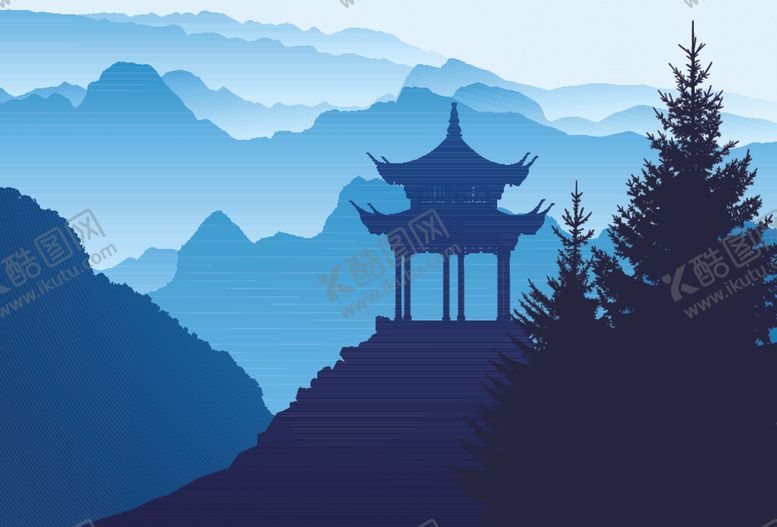 编号：57959009251724207283【酷图网】源文件下载-山川风景创意插画