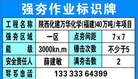 强夯作业标识牌
