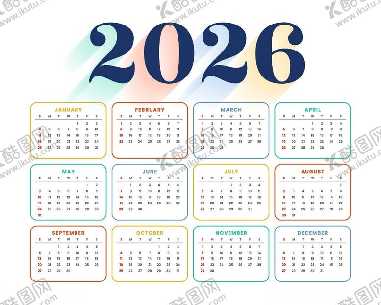编号：57588404051153394333【酷图网】源文件下载-2026年日历模版