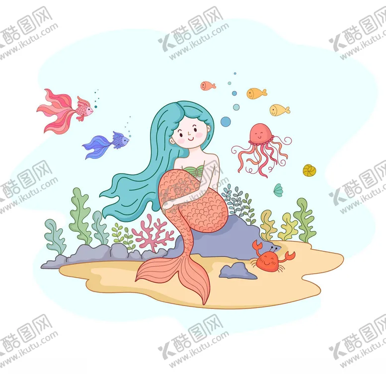 编号：42261801262343592927【酷图网】源文件下载-美人鱼线描