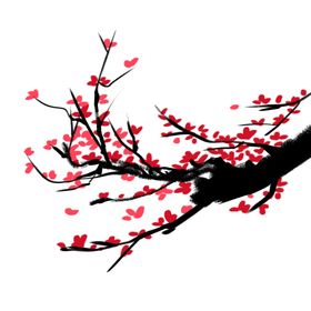 中国风水墨梅