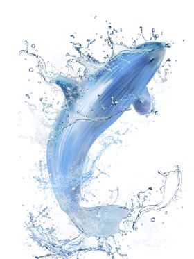 山水鱼壁画