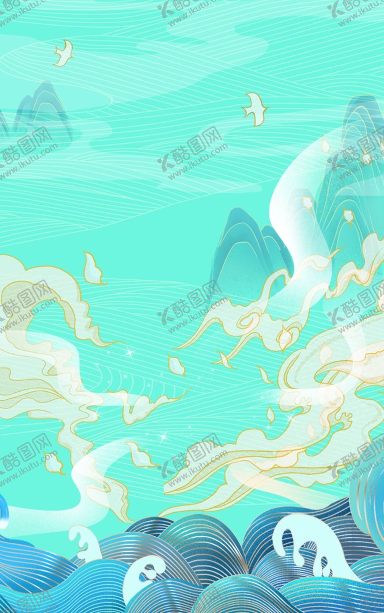 编号：48604403010806156216【酷图网】源文件下载-国潮古风山水