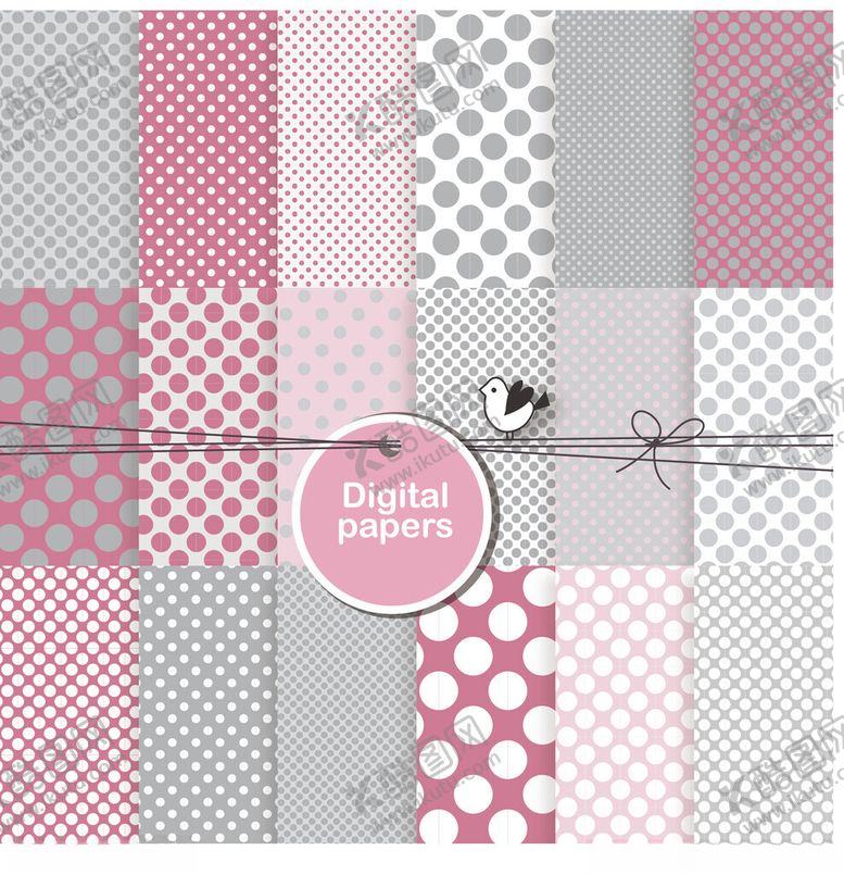 编号：27193111021725338615【酷图网】源文件下载-粉色系几何图案纸张集合