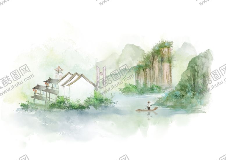 编号：86215006161925227337【酷图网】源文件下载-建筑古风插画卡通背景海报素材