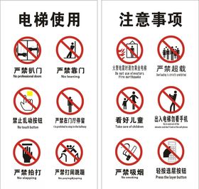 电梯使用须知