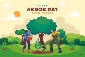 快乐植树节场景