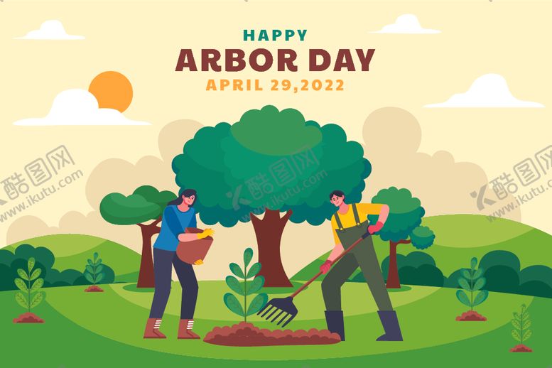 编号：85679104011636449178【酷图网】源文件下载-快乐植树节场景