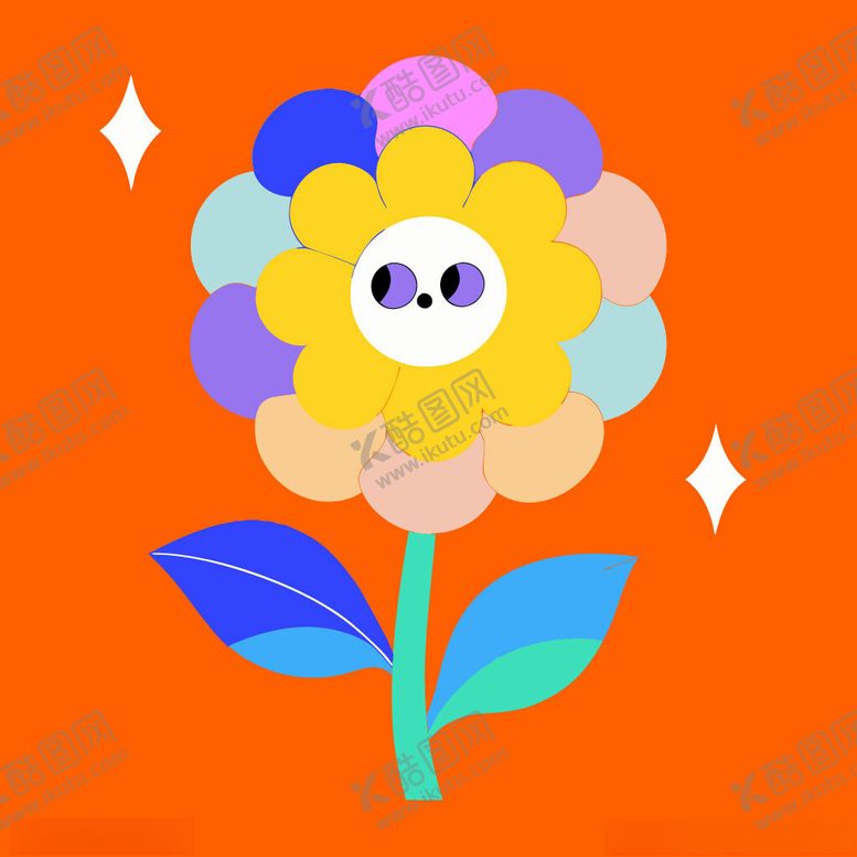 编号：78914702230441485359【酷图网】源文件下载-可爱卡通花朵插画