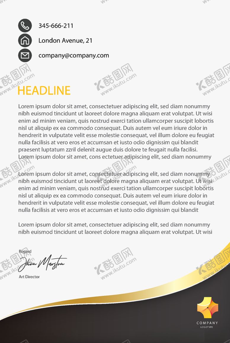 编号：11046107011155152949【酷图网】源文件下载-商务信纸