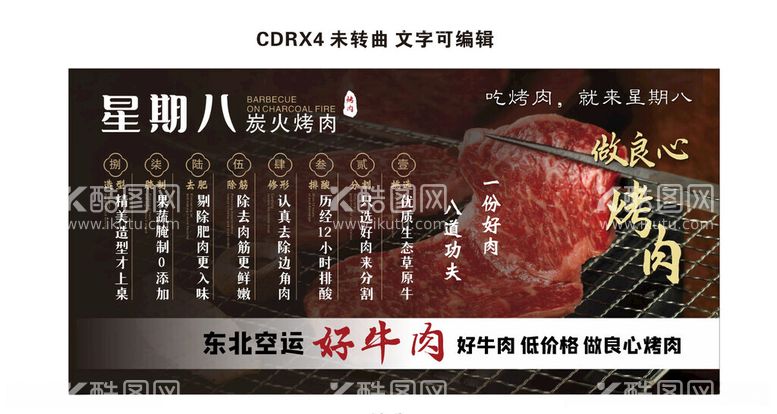 编号：38785412101116036666【酷图网】源文件下载-烤肉八道工序海报