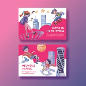 多样卡通人物场景插画图片