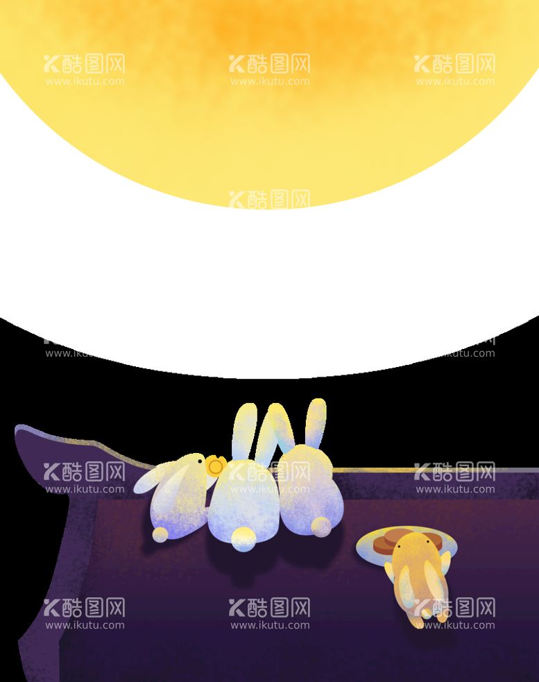 编号：13261610260125124410【酷图网】源文件下载-中秋插画   可爱卡通兔子  