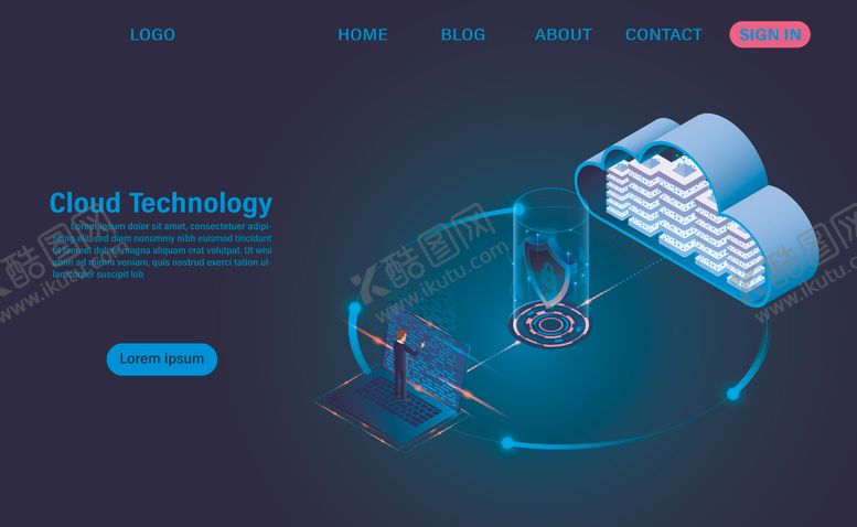 编号：97215609270822526233【酷图网】源文件下载-网络科技背景