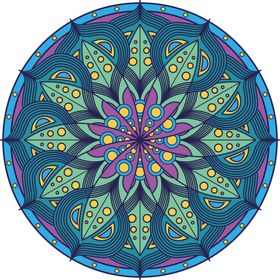 彩色复古花纹