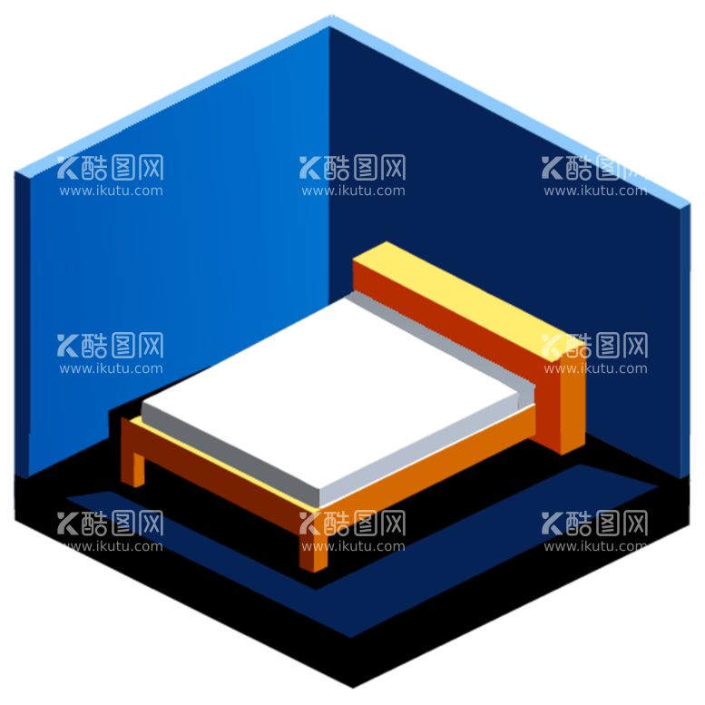 编号：41668512200222544846【酷图网】源文件下载-3D卧室和床