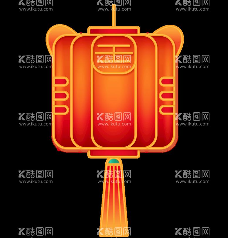 编号：56415610302052386934【酷图网】源文件下载-虎年新年微立体春节灯笼