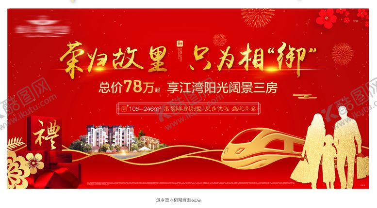 编号：97814908251450168603【酷图网】源文件下载-地产返乡置业海报展板