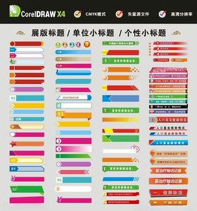 单位展版标题素材