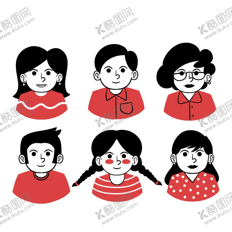 编号：68913409290456097401【酷图网】源文件下载-卡通人物头像