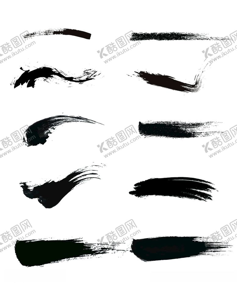 编号：58546305060941357372【酷图网】源文件下载-水墨笔刷笔触素材
