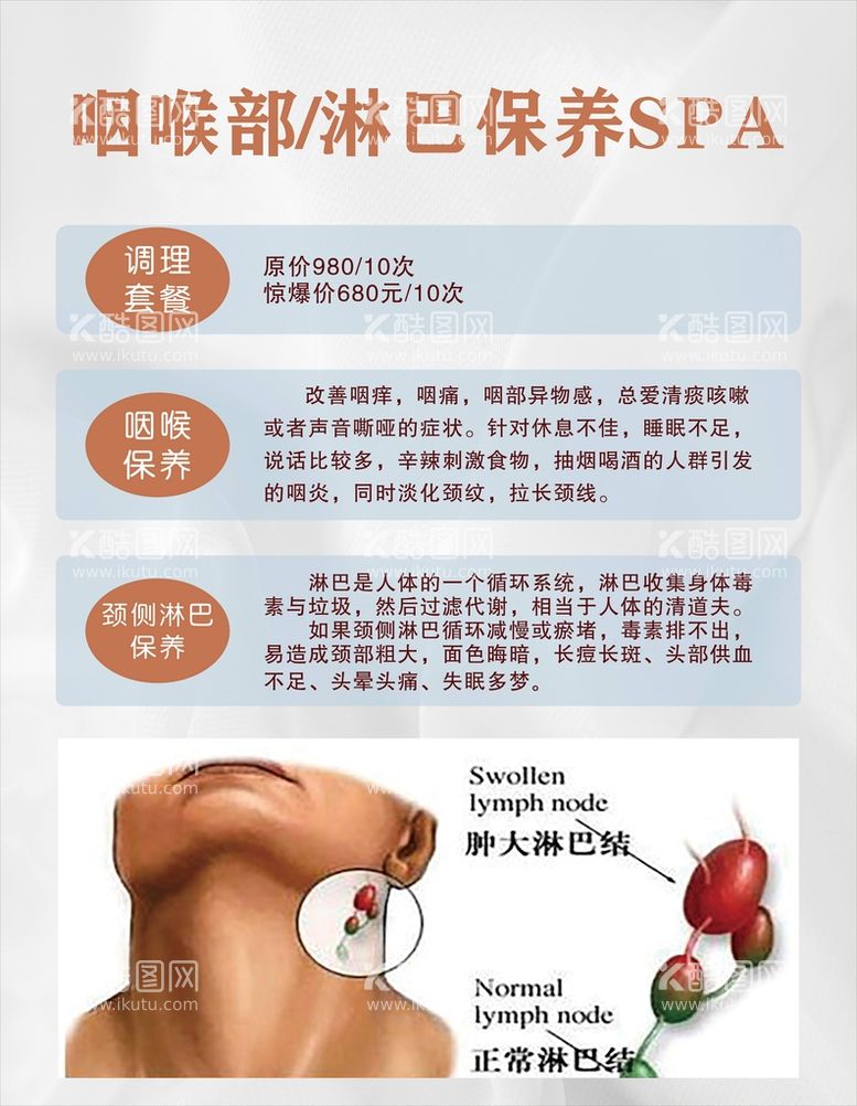 编号：49061812220322593081【酷图网】源文件下载-咽喉 淋巴保养