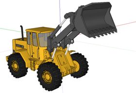  C4D模型轮式装载机