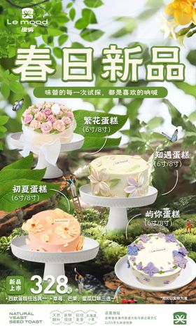 创意蛋糕宣传新品海报