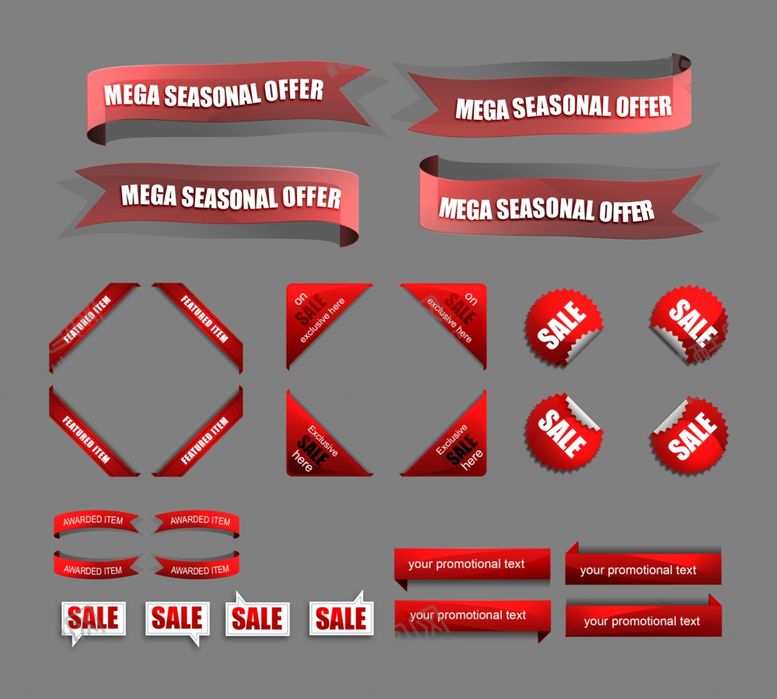 编号：81890309172107495289【酷图网】源文件下载-多款促销类标识