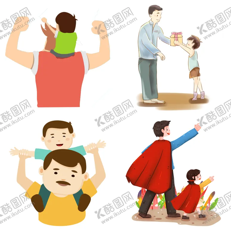 编号：13562809260611596783【酷图网】源文件下载-父亲节人物