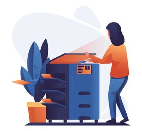 扁平化办公生活插画