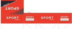 SPORT鞋盒包装展开图