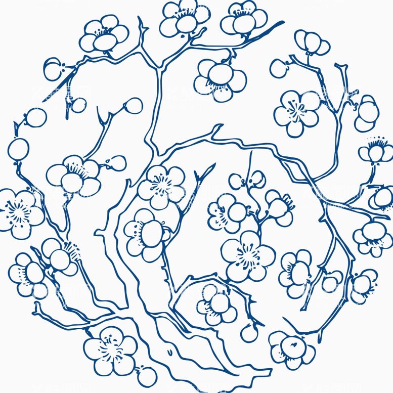 编号：14428911290830391673【酷图网】源文件下载-青花瓷花纹