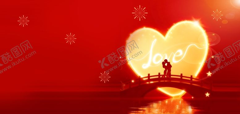 编号：14127104271133251329【酷图网】源文件下载-新年红金色简约喜庆情人节背景