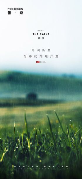 雨水谷雨惊蛰春分节气海报