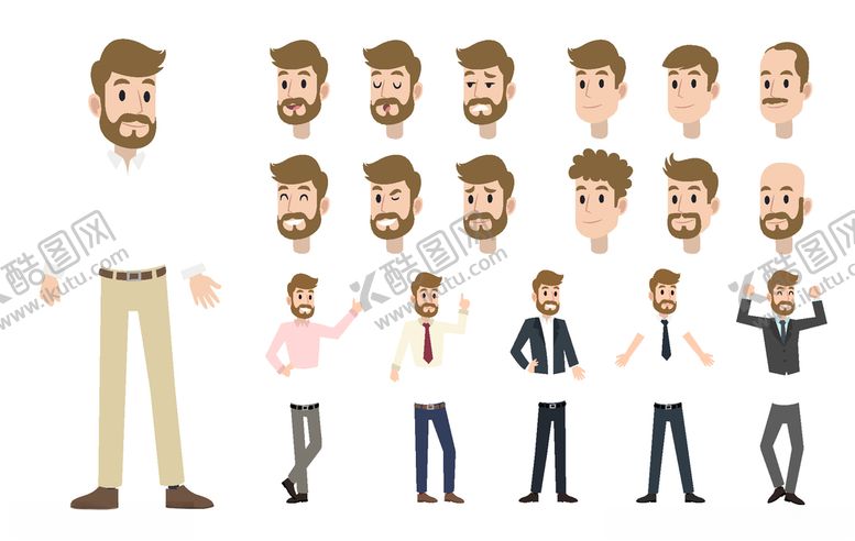 编号：95685410090623452090【酷图网】源文件下载-人物动作拆分