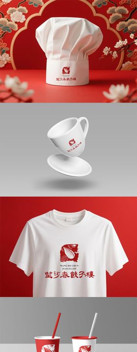 餐饮品牌饺子馆VI样机