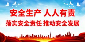 落实安全责任党建海报展板