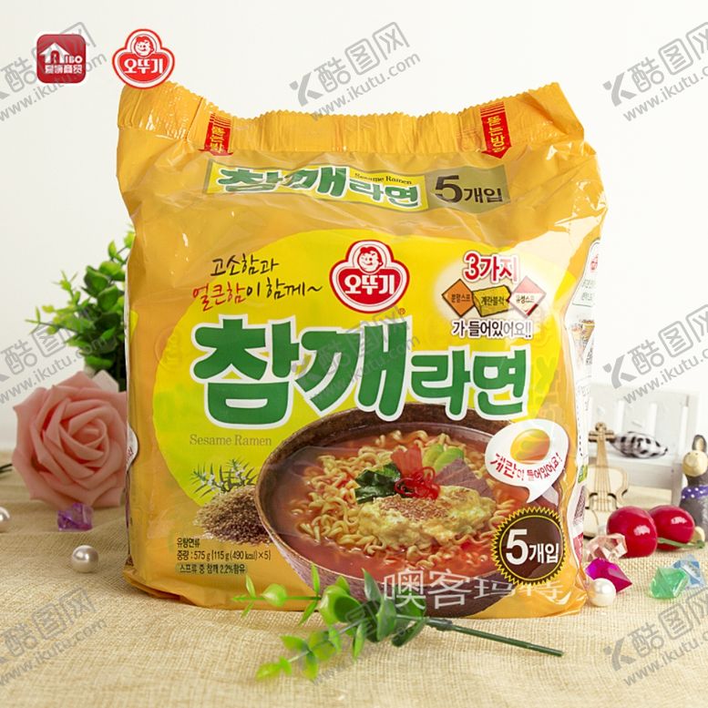 编号：25768510011153065803【酷图网】源文件下载-韩国不倒翁奥士基芝麻鸡蛋拉面