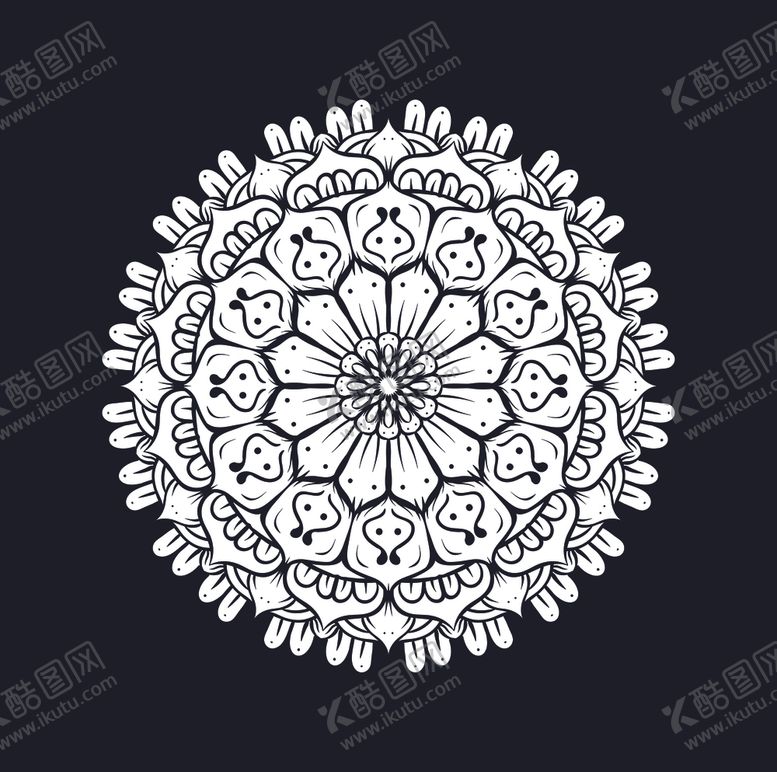 编号：54290610291625383862【酷图网】源文件下载-万花筒镂空花卉