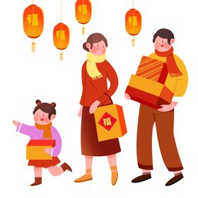 一家人买年货