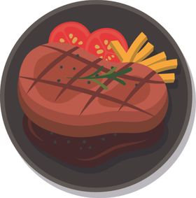 美食AI设计素材盘中餐AI矢量图