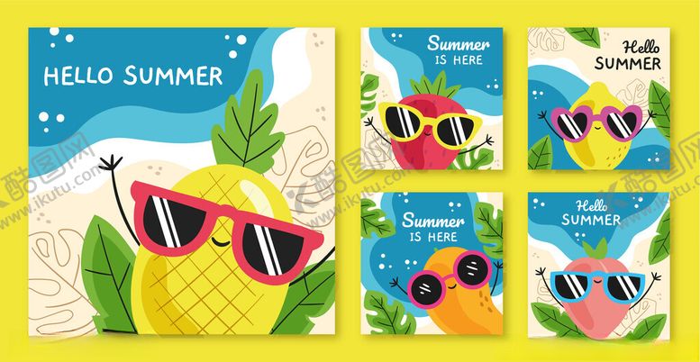 编号：93281909131139387691【酷图网】源文件下载-夏日摄影主题插画设计