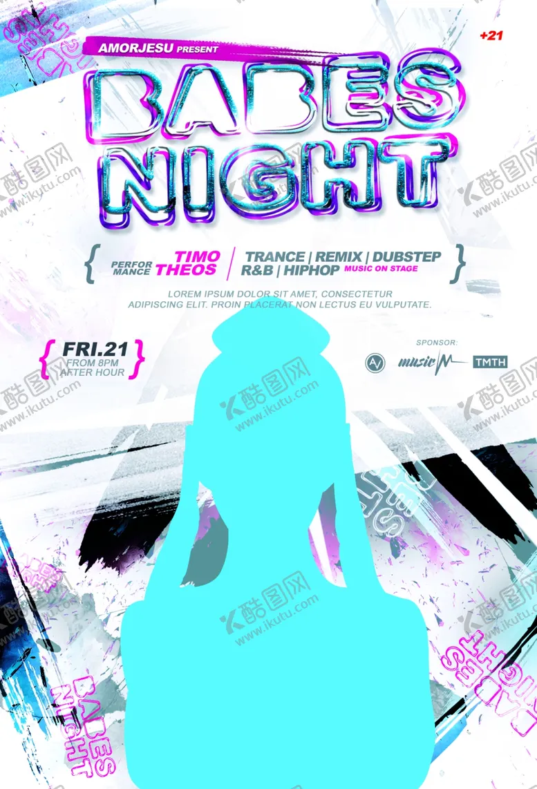 编号：18675503142137433433【酷图网】源文件下载-夜店海报