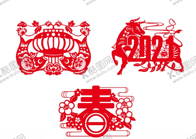 编号：96170604161558034527【酷图网】源文件下载-2021新春窗花