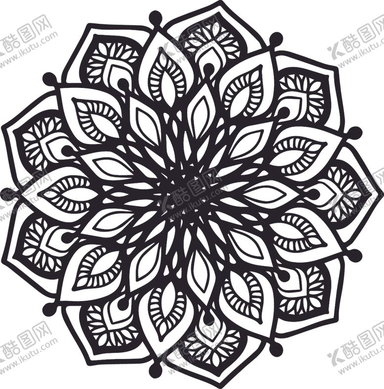 编号：38091510071647335518【酷图网】源文件下载-曼陀罗花纹