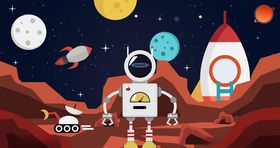 宇宙探索卡通